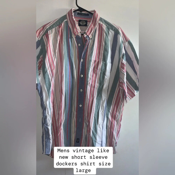 Mens Vintage size large Dockers short sleeve button down like new - Picture 1 of 4